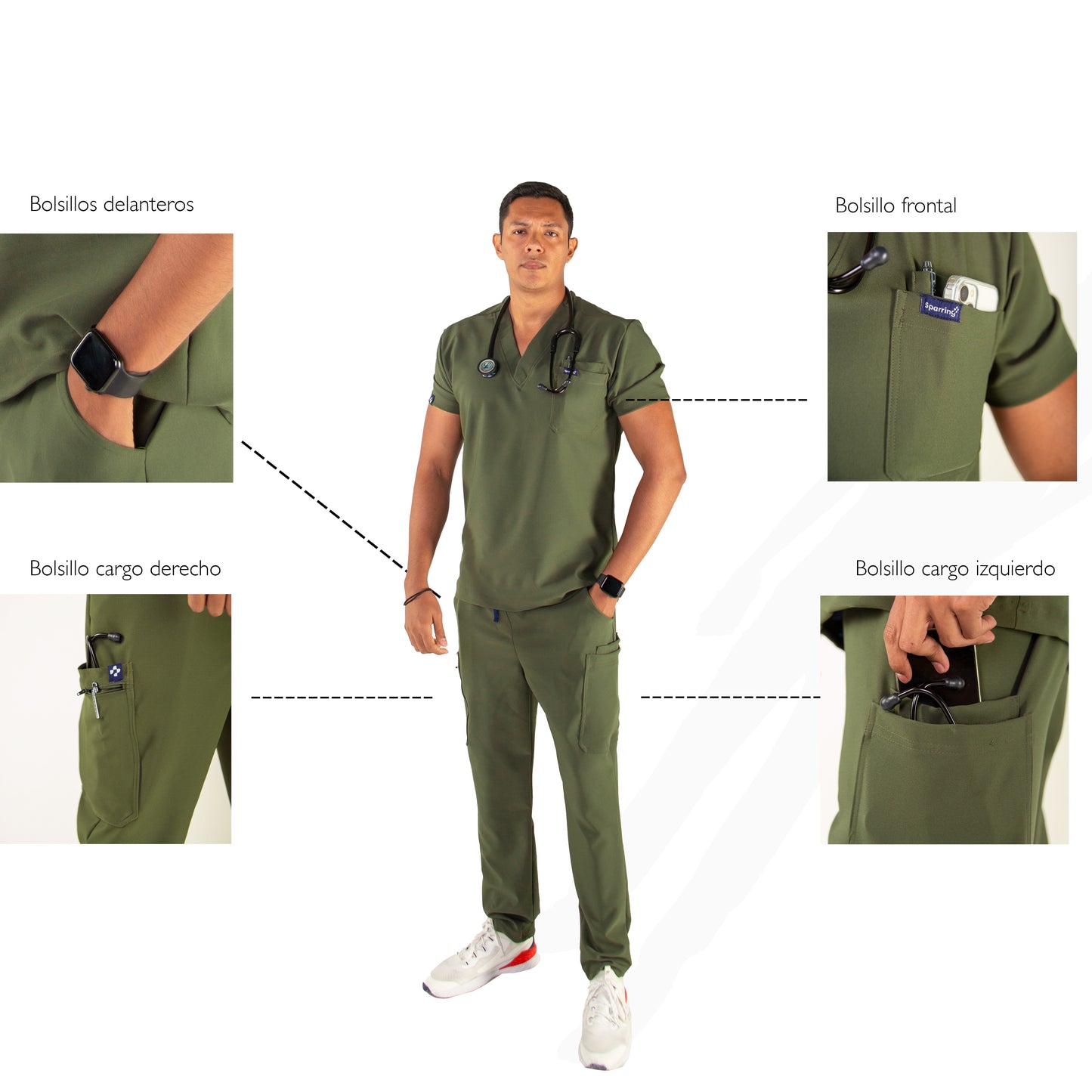 Uniforme verde olivo oscuro